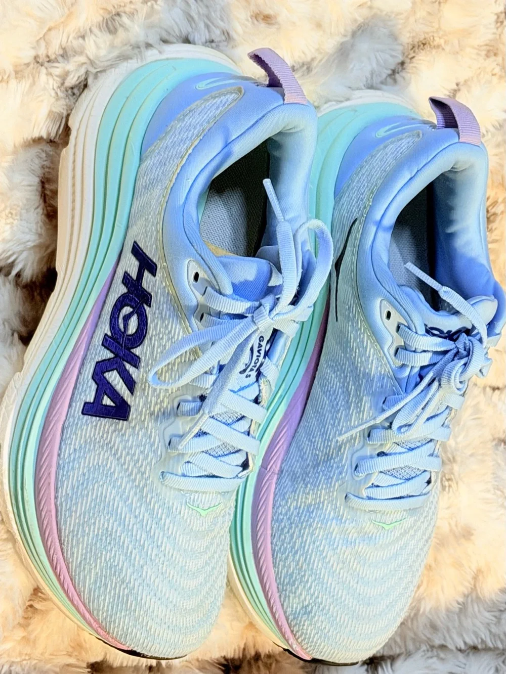 Hoka Gaviota 5 Airy Blue Running Shoes Size 7 - Picture 13 of 15
